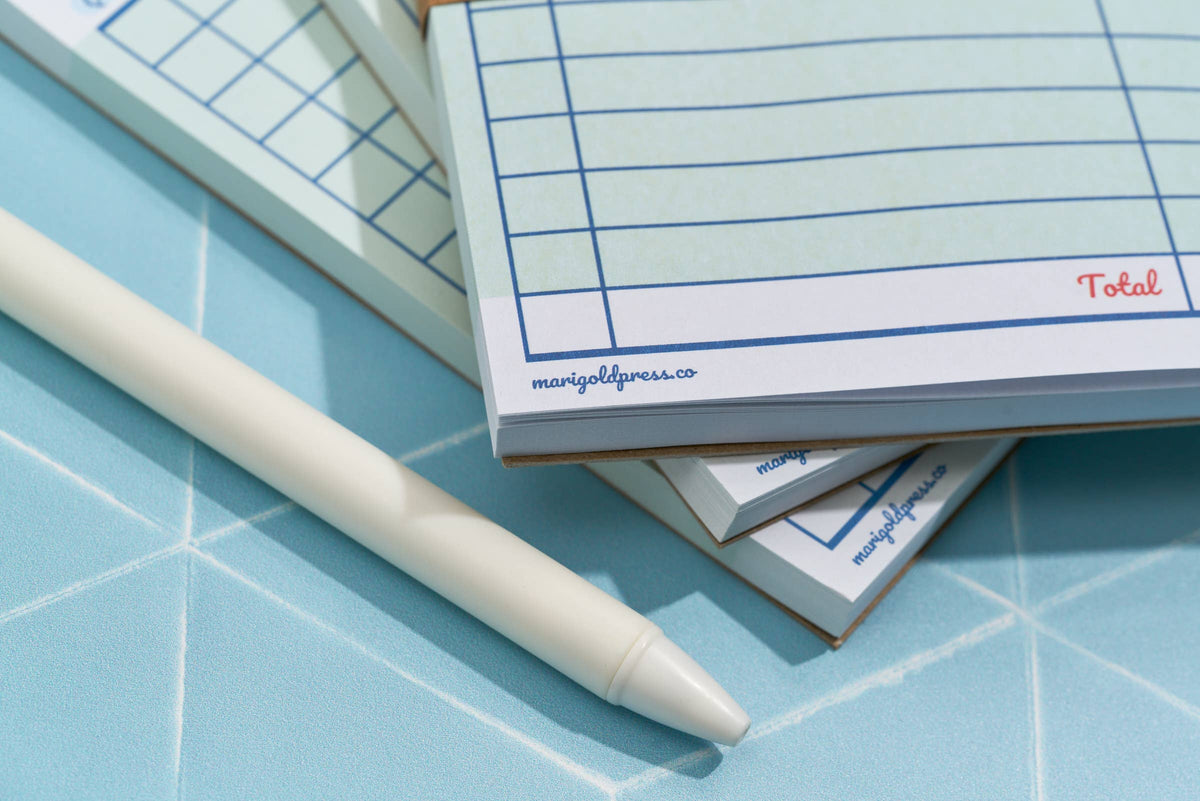 Guest Check Notepad Grocery List