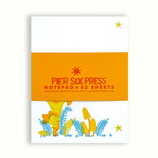 Mushroom Forest - Risograph 'little Jotter' Notepad