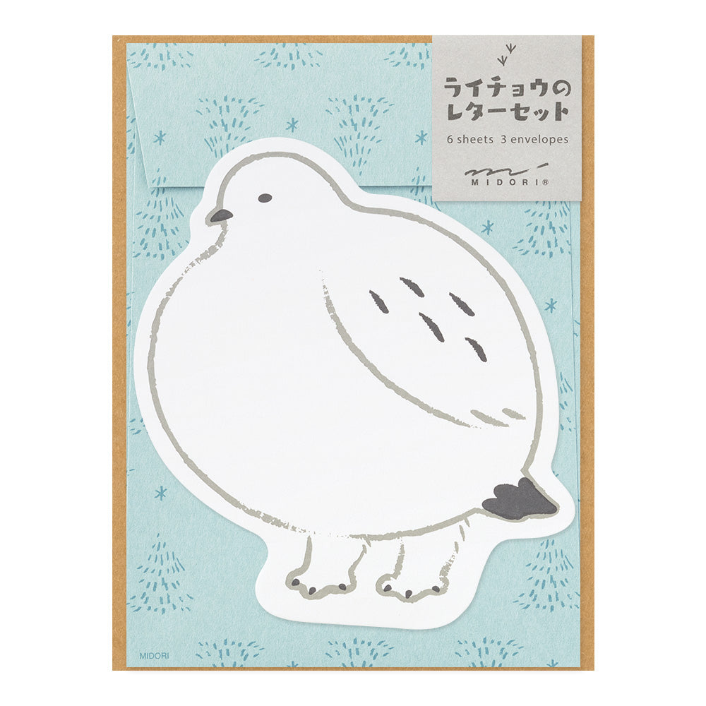 Midori Letter Set with Stickers — 925 Die-Cut Grouse