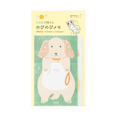 Midori Stretchy Memo Pad — Dog