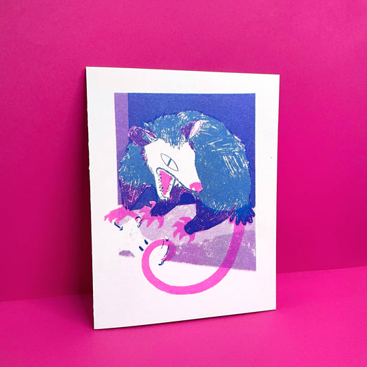 Awesome Possum - Risograph Everyday Card