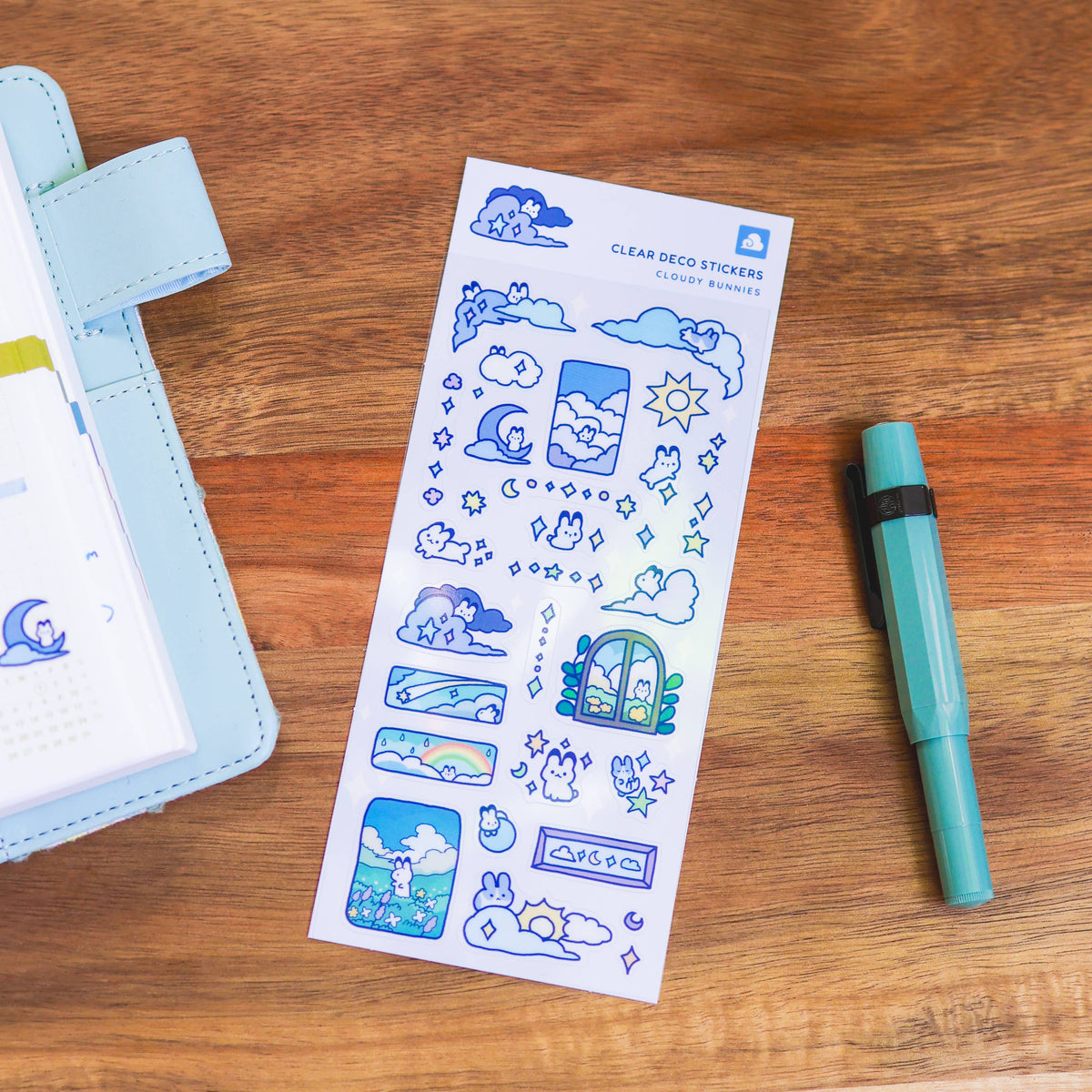 Sticker Sheet (Clear) - Cloudy Bunnies