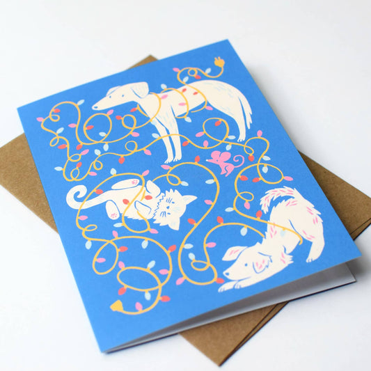 Merry Pets Christmas Greeting Card Set: Boxed Set of 8: Set of 8