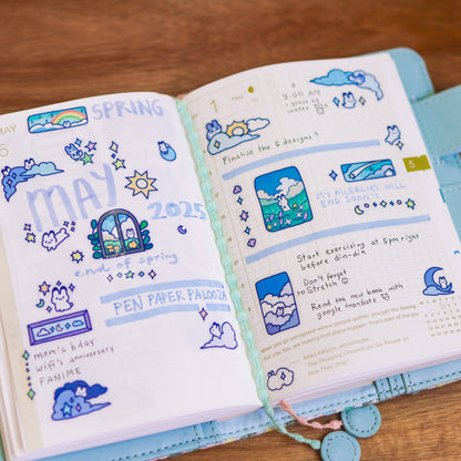 Sticker Sheet (Clear) - Cloudy Bunnies