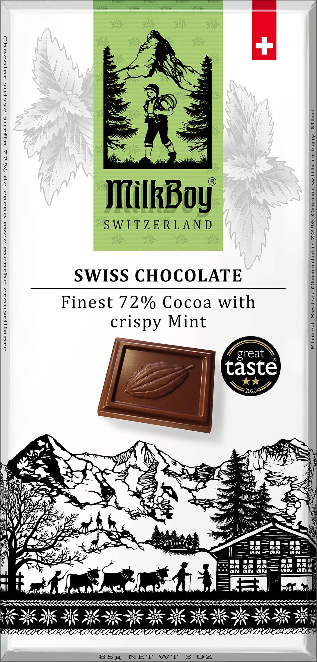 72% Cocoa with crispy Mint