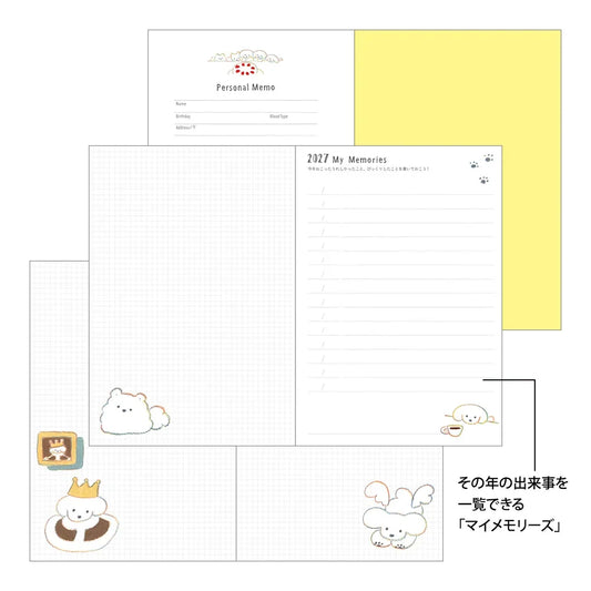 Midori Pocket Diary B6 2027 — Dog