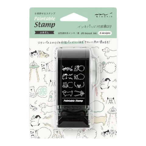 Midori Paintable Rotating Stamp Dial — Speech Bubble
