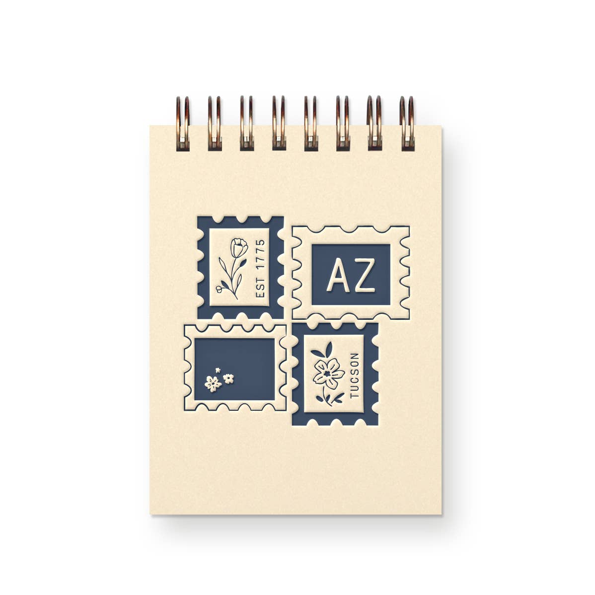 Custom North Adams Stamp Mini Jotter Notebook: French Vanilla Cover