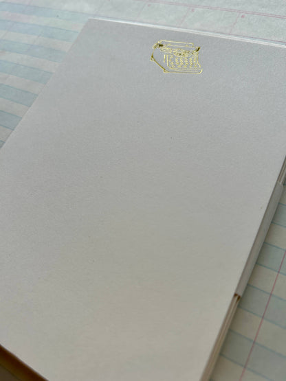 Typewriter Foil Pressed Stationery : Gold