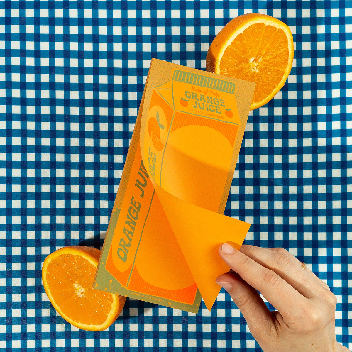 Orange Juice - Risograph Notepad