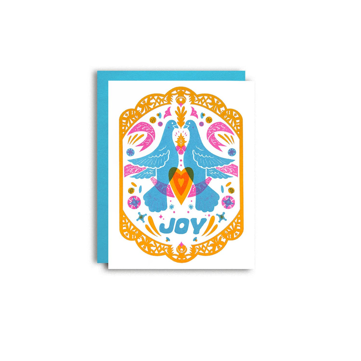 Joy Birds Holiday - Risograph Holiday card