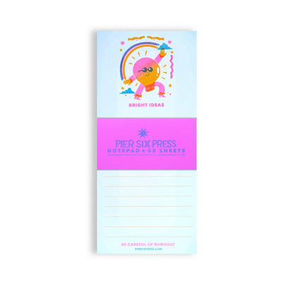 Bright Ideas Lightbulb - Risograph Memo Maker Notepad 