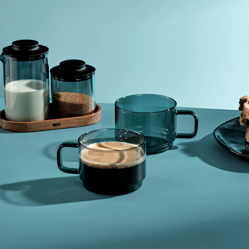 AdHoc Impact Cup 2 Piece Set in Grey Glass