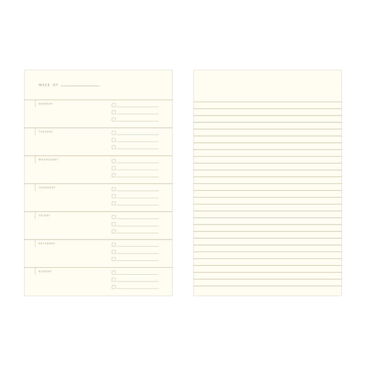 Really Really Organized Undated Weekly Planner Journal: French Vanilla Cover | Bluebird Ink