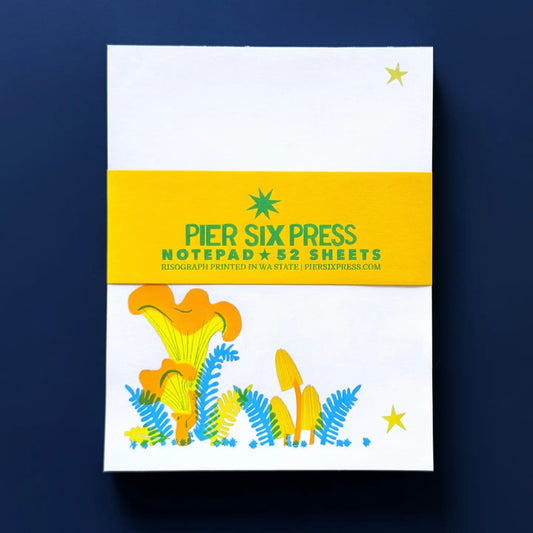 Mushroom Forest - Risograph 'little Jotter' Notepad