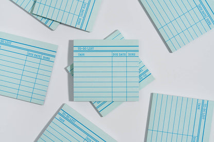 Library Card Post-It ® Sticky Notes - Green