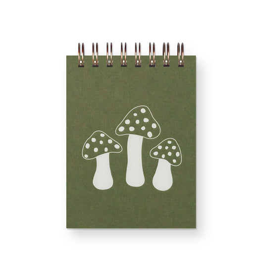 Mushroom Mini Jotter Notebook : Moss