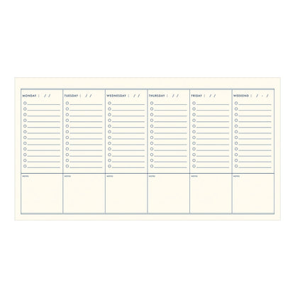 Weekly Checklist Undated Weekly Planner : Copper | White Ink