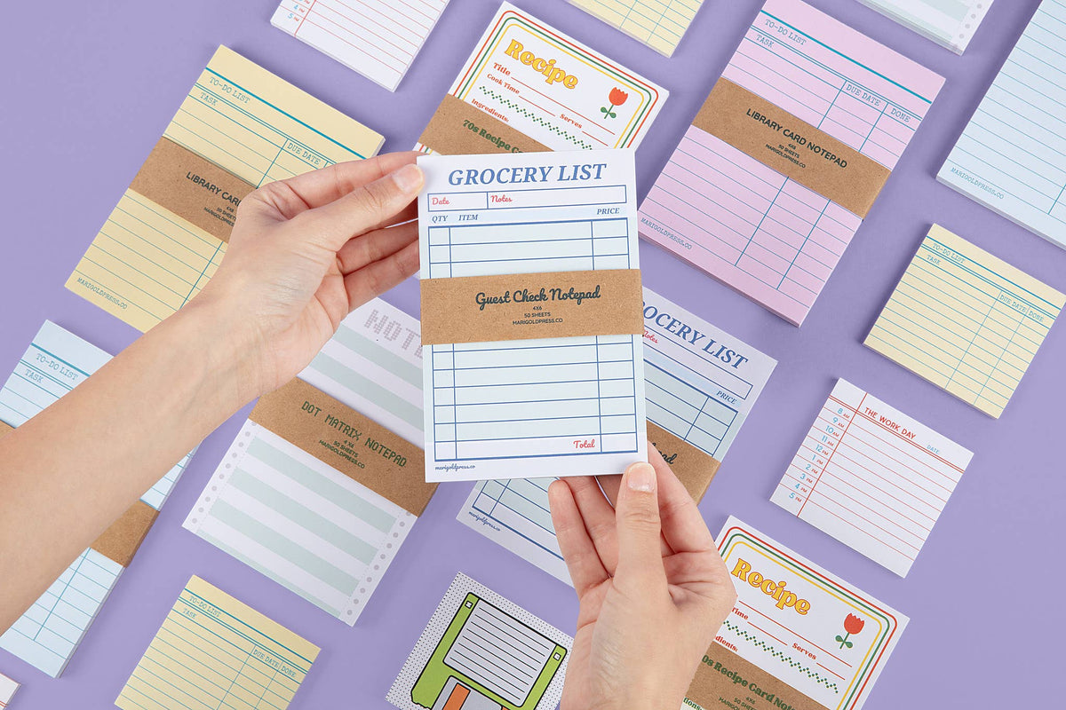 Guest Check Notepad Grocery List 