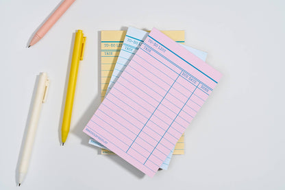 Library Card Notepad - Yellow
